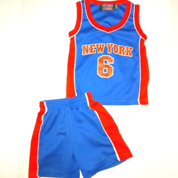 EUC Boys VICTORY LEAGUE Jersey Shorts tank Matching Set 12M - Picture 10 of 10